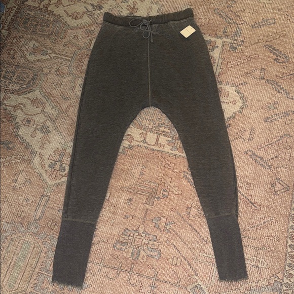 NWT! Free People Echo Harem Pant size M medium washed black Grey Lounge Dance - Picture 7 of 8
